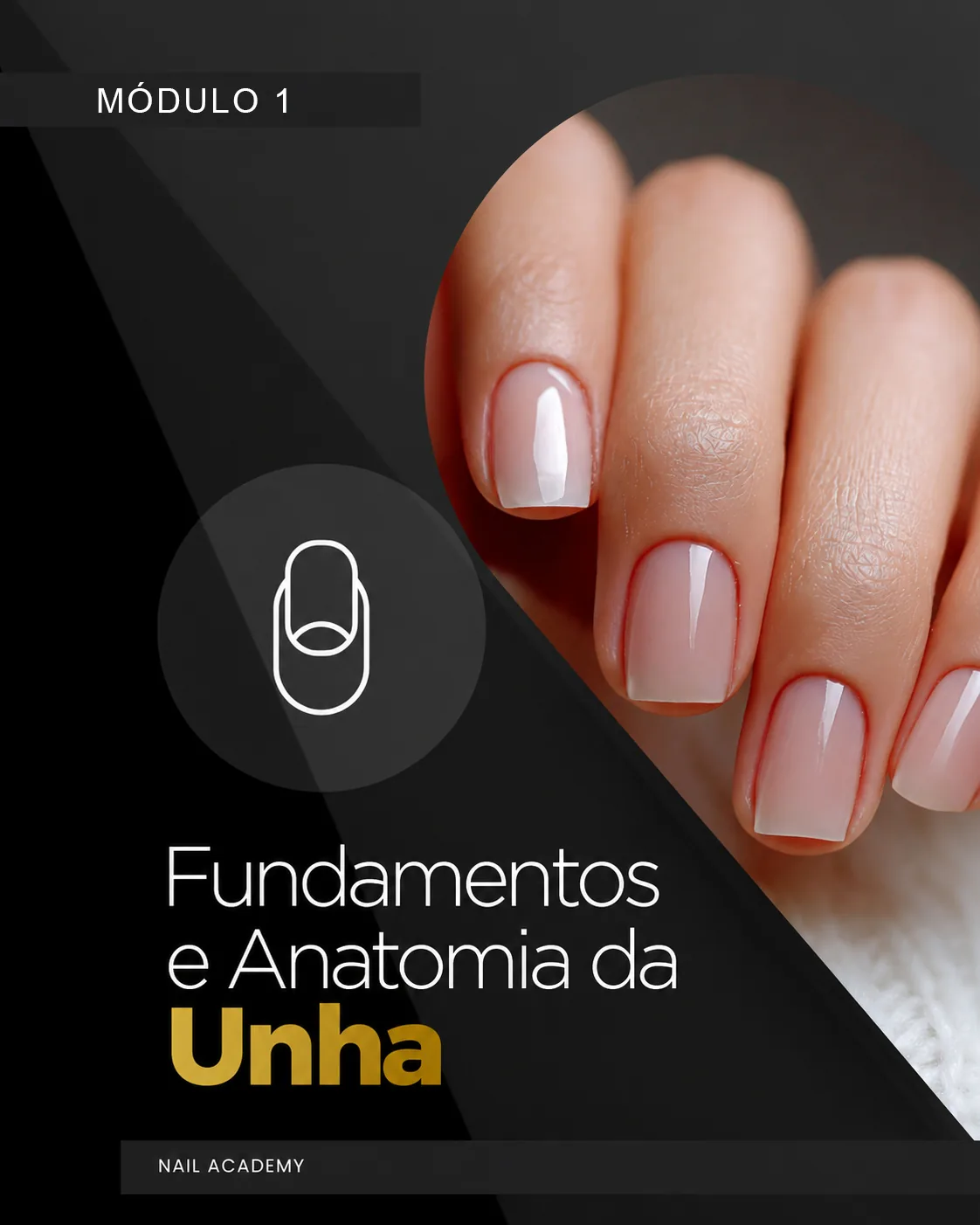 Mockup do módulo Anatomia da unha